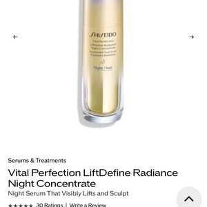 Shiseido Vital Perfection Night Concentrate - brand new